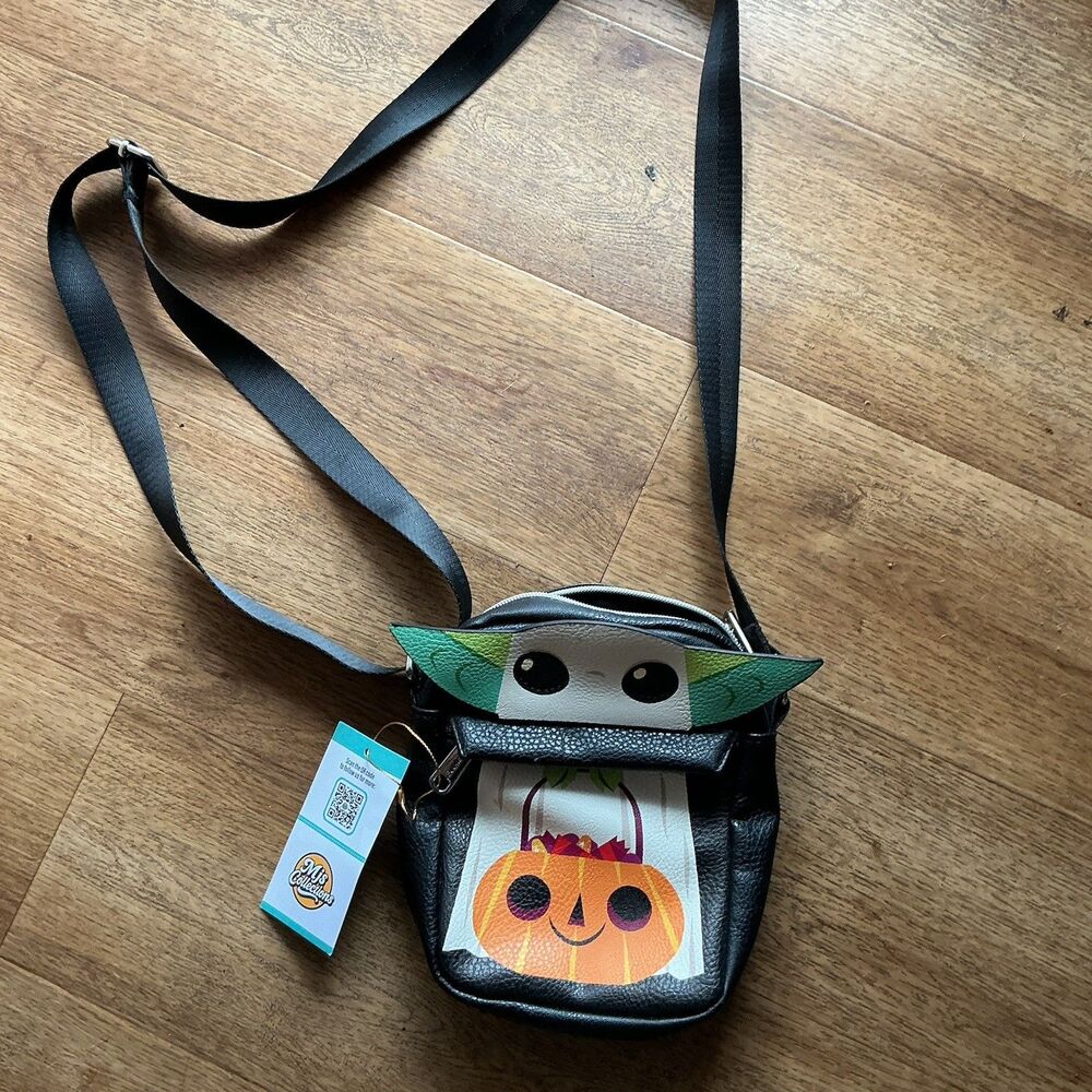 Buckle-Down Grogu Baby Yoda Halloween Crossbody Bag Pumpkin Star Wars